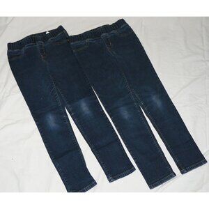 Girls Jeans Denim Leggings lot of 2, Pull-on style - Cat & Jack, SZ 10, GUC